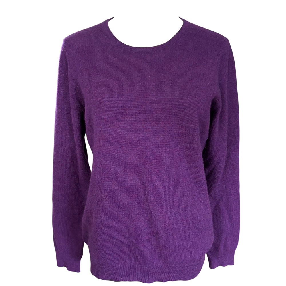 Charter Club Luxury 100% Cashmere Sweater Sz M Purple Quiet Luxury